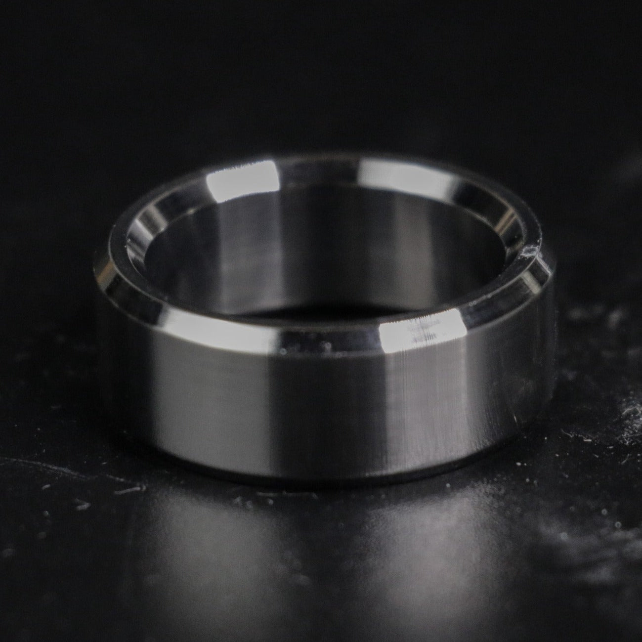 beveled titanium band