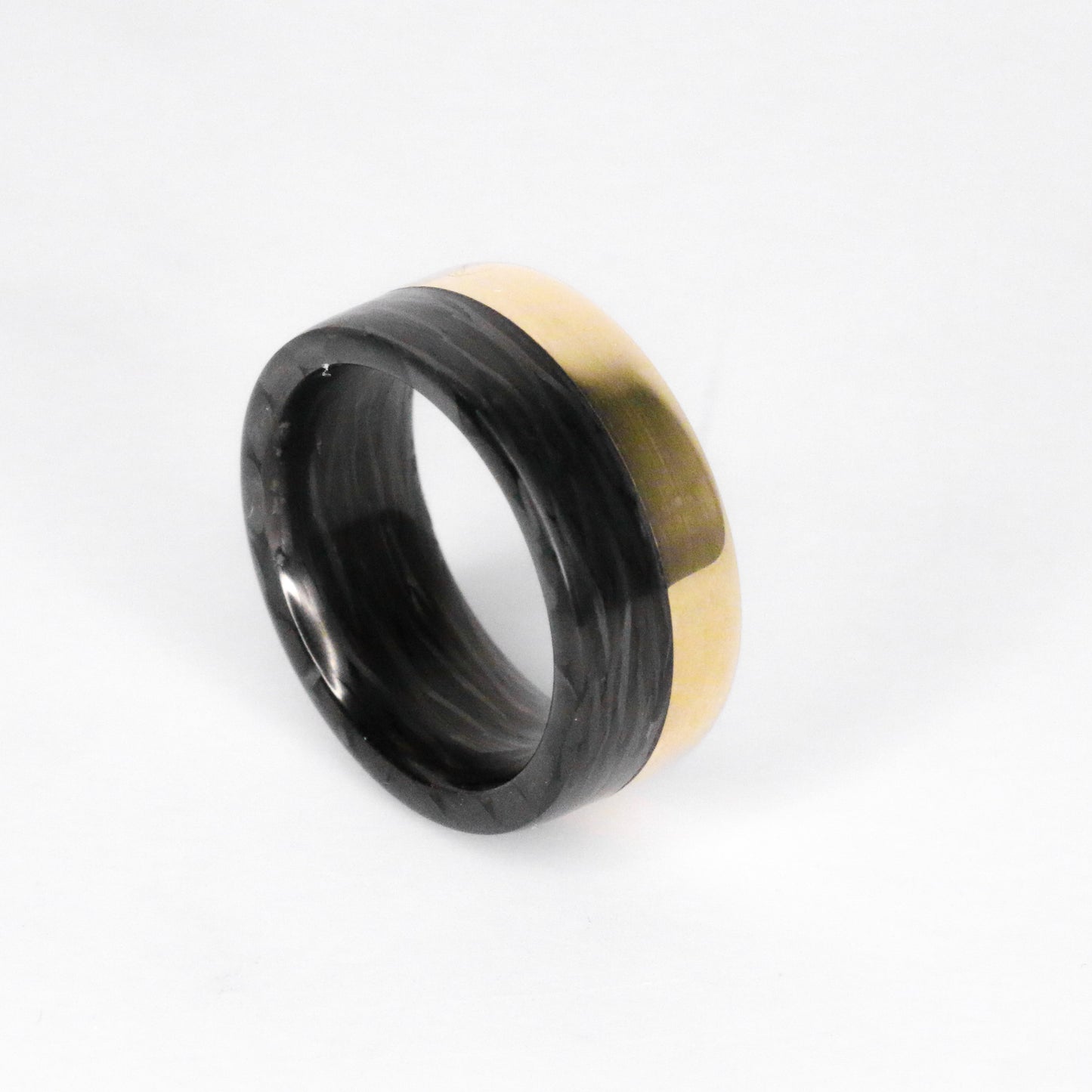 New - Split Carbon Fiber Gold Band